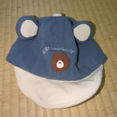 クマ耳 コーデュロイ帽子　頭囲約45cm～50cm　ベビー帽子