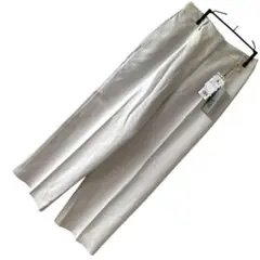 新品　プラステ　PLST ライトグレーワイドパンツ XL