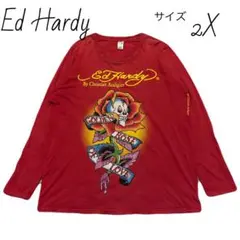 エドハーディ　Ed Hardy プリントロンT サイズ2X スパンコール