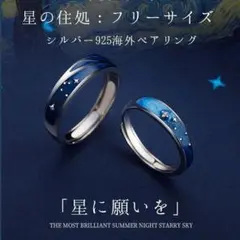 209海外のペアリング「ステラデザイン」シルバー925のブルーカラー　おしゃれ