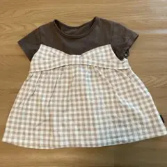 ベルメゾン　GITA リボンビスチェ風半袖Ｔシャツ 110cm