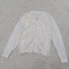 hiroko bis♡ヒロコビス　フラワーレース　ジャンパー　ジップカーディガン