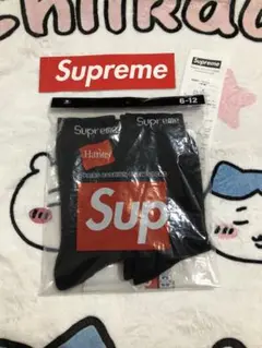 1足分　supreme シュプリーム　hanes 靴下　新品