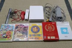 Wii 本体(ジャンク品) + ゲームソフト 4本+クリーナーセット