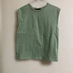 ヘザー Heather グリーン ノースリーブトップス