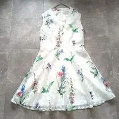 Derhy ルネデリー　ワンピース　ノースリーブ　花柄　Lサイズ