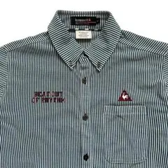 lecoqsportif ゴルフ長袖シャツ メンズ ストライプ LLサイズ