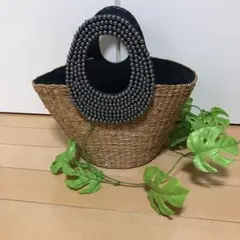 【極美品•タグ付き】northcorner ノースコーナー パール カゴバッグ northcorner パール付かごBag(サイドパールなしノーマルタイプ