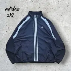 00年代 adidas アディダス ナイロンジャケット 刺繍ロゴ メッシュ 軽量