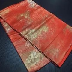帯【袋帯】六通 遠山柄☆リメイク素材☆着物☆ おまとめ割有り❣️