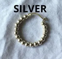 ビンテージ　つぶつぶ　シルバー　バブル　フープピアス　SILVER　片耳用