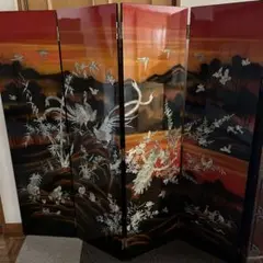屏風 古美術 漆塗り