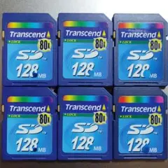 Transcend 128MB SDカード 80x 6個セット✦