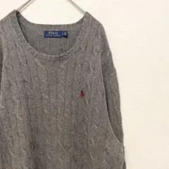 POLO RALPH LAUREN ローゲージ ケーブルニット セーター L