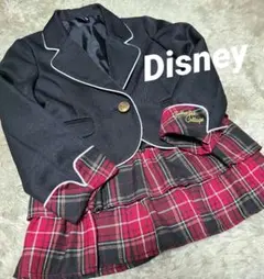Disney 110cm レッドチェックスカート 美品 フォーマル セット