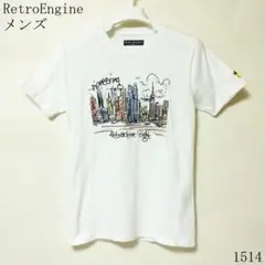 Retro Engine ホワイト Tシャツ S