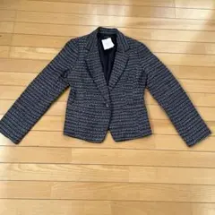 ESPRITMUR ネイビー ツイード テーラードジャケット　13号