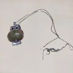 万博 ネパール館パビリオン ペンダント 天然石 アクセサリー 梟 ふくろう
