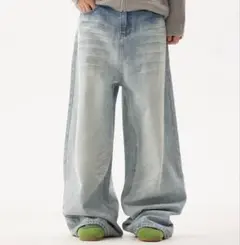 BTSG Wide Denim Baggy Pants Unisex Y2K