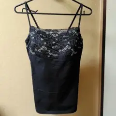 ユニクロ　ブラトップ　ブラック レース キャミソール L