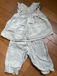 SLAP SLIP スラップスリップ　肩フリルコールテンセットアップ　70-80