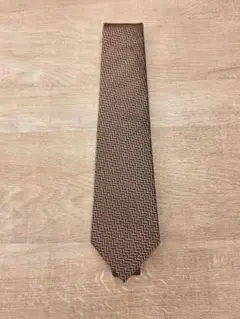 EMPORIO ARMANI ブラウンシルクネクタイ
