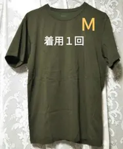 【美品】ユニクロ　エアリズム　Ｔシャツ　半袖　カーキ　Ｍ　UNIQLO
