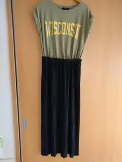 WISCONSINプリーツ ワンピース ロングワンピース