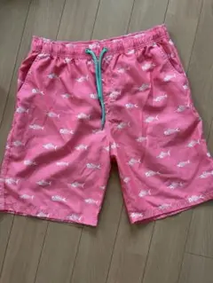 海水パンツ　海パン　フィッシュボーンピンクXLお揃いコーデ