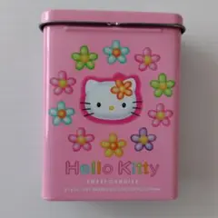 空き缶　ハローキティ　フリーケース　ピンク
