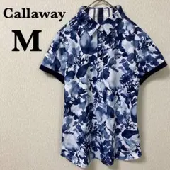 【美品】Callaway キャロウェイ ポロシャツ 総柄 レディース M