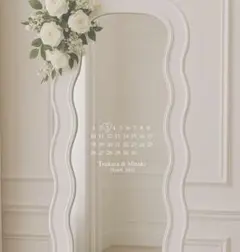ウェルカムボードステッカー ウェルカムミラー カレンダーハート♡ブライダル結婚式