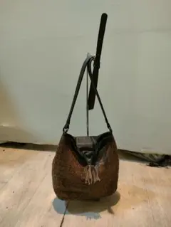 KEYLARGO ブラウン系フリンジショルダーバッグ
