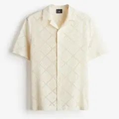 H&M レギュラーフィット クロッシェライクリゾート　シャツ　Mサイズ