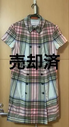 ヨークランド　半袖柄襟付きワンピース