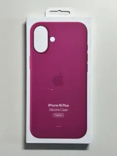 【新品】純正 iPhone 16 Plus シリコンケース・フクシア①