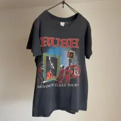 80's RUSH ラッシュ　バンド　tシャツ フェードブラック