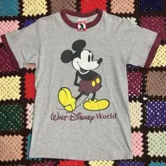 ディズニー　ミッキー　リンガーT 90's Tシャツ　Disney