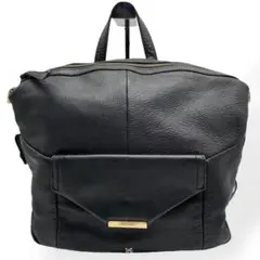 極美品　SAZABY　3way リュックサック　ショルダーバッグ　レザー　黒
