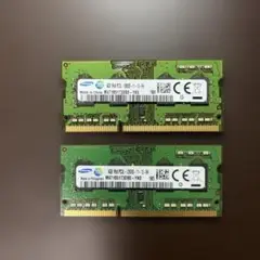 Samsung DDR3 4GB メモリ ✖️2枚M471B1G3HB0-YKO