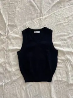 子供用ネイビー ニットベスト