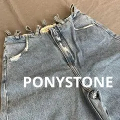 PONY STONE ハードクラッシュダメージ ジーンズ ピンク PONY STONE ハードクラッシュダメージ ジーンズ ピンク PONY