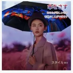 ⭐️個性派必見⭐️青と青の宇宙柄 折りたたみ傘 日傘