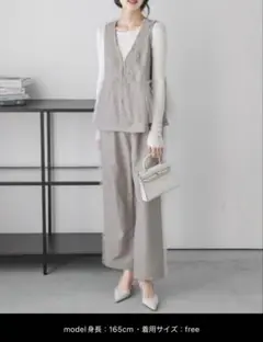 【新品】La-gemme チュールベスト＆パンツ セットアップ
