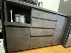 パモウナ　キッチンカウンター　セラミカネイロ
