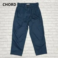 pm03 CHORD：ベルト付きタックカジュアルパンツ　メンズ　M ネイビー
