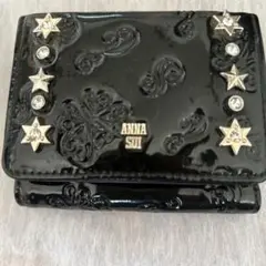 ANNA SUI 三つ折り財布 ブラック　お買い得