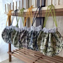 在庫処分！渋め花柄系色々まぁるい巾着６個まとめて