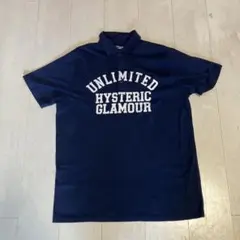 中古品　HYSTERIC GLAMOUR ポロシャツ L ネイビー