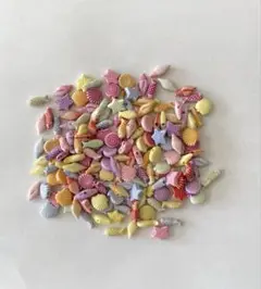 シェルビーズ　魚　貝殻　ヒトデ　 プラスチック製　約160個　（45g）